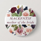 Blooming Figs | Rustikales Fruchtblüten - Brautpar Button (Vorderseite)