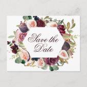 Blooming Figs | Rustikales Obstblüten Save the Dat Ankündigungspostkarte (Vorderseite)