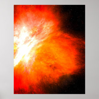 Blooming Fire Nebel Poster