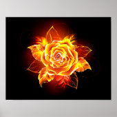 Blooming Fire Rose Poster (Vorne)