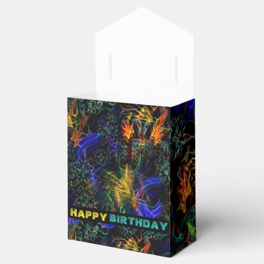 Blooming Fireworks Exotic Explosion Birthday Geschenkschachtel (Geöffnet)