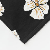 Blooming Floral Pattern Black Fleece (3 Sizes) (Ecke)