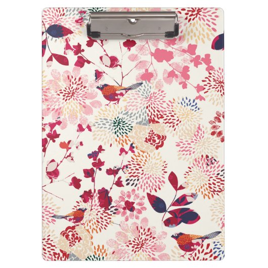 Blooming Florals Clipboard Klemmbrett (Vorderseite)
