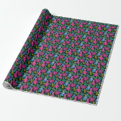 Blooming flower garden chic floral foliage geschenkpapier (Ungerollt)