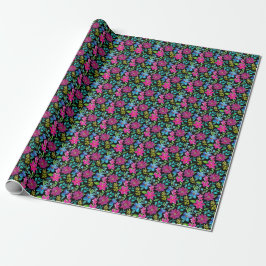 Blooming flower garden chic floral foliage geschenkpapier