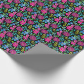 Blooming flower garden chic floral foliage geschenkpapier (Ecke)