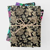Blooming flower garden chic floral foliage geschenkpapier set (Beispiel)