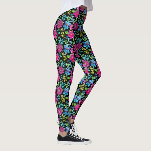 Blooming flower garden chic floral foliage leggings (Rechts)
