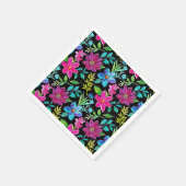 Blooming flower garden chic floral foliage serviette (Ecke)