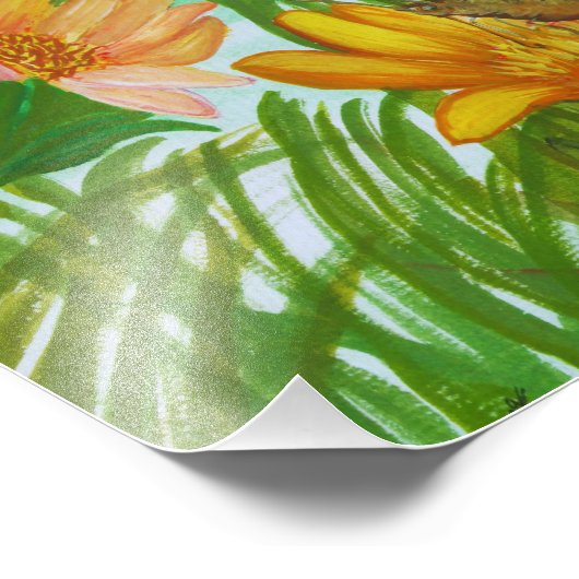 Blooming flower garden fotodruck (Ecke)