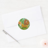 Blooming flower garden runder aufkleber (Umschlag)