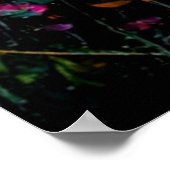 Blooming Flowers and Tall Trees in Peaceful Forest Poster (Ecke)