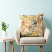  Blooming Flowers and Yellow Peach Design Art Kissen (Stuhl )