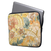  Blooming Flowers and Yellow Peach Design Art Laptopschutzhülle (Vorderseite Links)