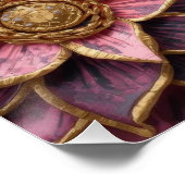 Blooming Flowers Covered with Flowing Artistic Pai Poster (Ecke)