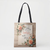 Blooming for Emily: Ein Personalisiertes Brautpart Tasche (Vorderseite)