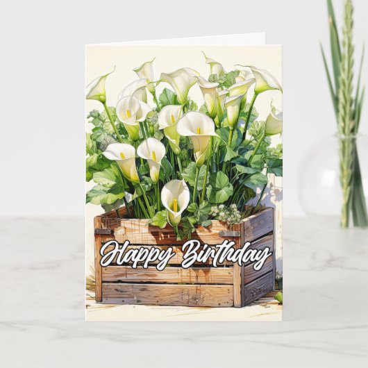 Blooming Freshly Picked Calla Lilies Karte (Vorderseite)