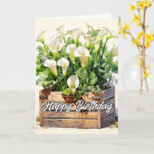 Blooming Freshly Picked Calla Lilies Karte (Gelbe Blume)