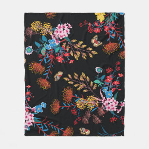 Blooming Garden Butterflies Liberty Style Fleecedecke