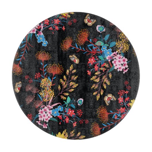 Blooming Garden Butterflies Liberty Style Schneidebrett (Vorderseite)