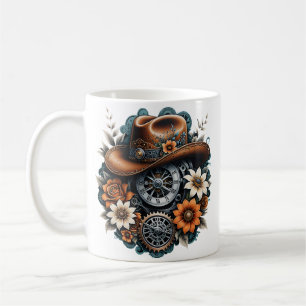 Blooming Gears: Steampunk Cowboy Stil. Kaffeetasse