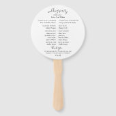 Blooming Geometric Wedding Program Fächer (Rückseite)