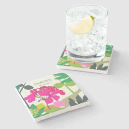 Blooming Geraniums Florist Garden Party Steinuntersetzer