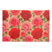 Blooming Grace – Watercolor Rose Harmony Kissenbezug (Rückseite-Links)