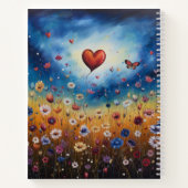Blooming Hearts Motivierend Journal-Notebook Notizblock (Rückseite)