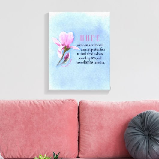 Blooming Hope Canvas Print Leinwanddruck (Insitu (Wohnzimmer))