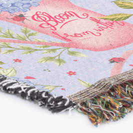 Blooming Hydrangea Cottagecore Pink Watering Cans  Decke