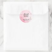 Blooming in Bliss Girl Baby Shower Niedlich Danke Runder Aufkleber (Tasche)