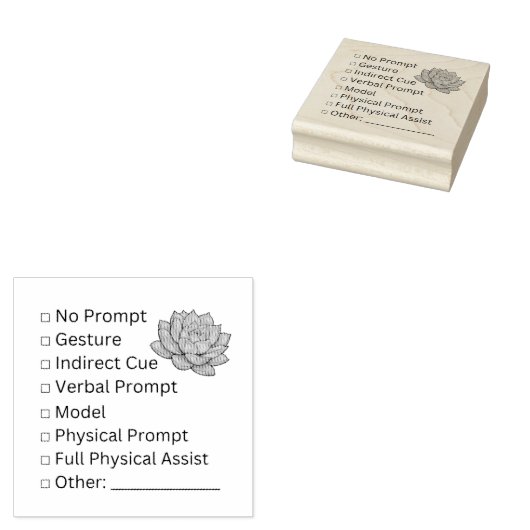 Blooming Independence: Prompt Checklist Gummistempel (Stempel)