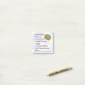 Blooming Independence: Prompt Checklist Post-it Klebezettel (Auf Schreibtisch)