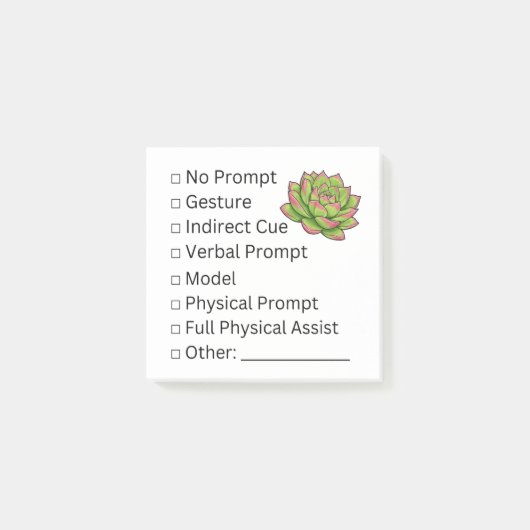Blooming Independence: Prompt Checklist Post-it Klebezettel (Vorderseite)
