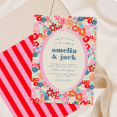 Blooming Joy Bold Bright Floral Garden Wedding Einladung