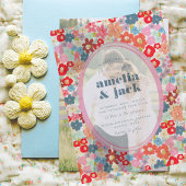 Blooming Joy Bold Bright Floral Garden Wedding Pergament Einladungen