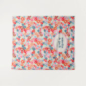 Blooming Joy Bright Bold floral Wedding Hintergrun Wandteppich (Vorderseite (Horizontal))