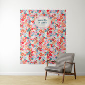 Blooming Joy Bright Bold floral Wedding Hintergrun Wandteppich (Beispiel)