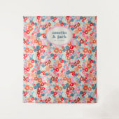 Blooming Joy Bright Bold floral Wedding Hintergrun Wandteppich (Vorderseite)