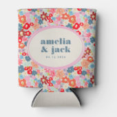 Blooming Joy Bright Floral Maximalist Wedding Dosenkühler (Vorderseite)