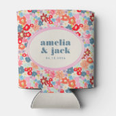 Blooming Joy Bright Floral Maximalist Wedding Dosenkühler (Rückseite)