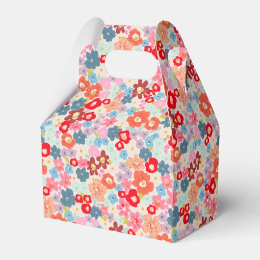 Blooming Joy Bright Floral Maximalist Wedding Geschenkschachtel (Rückseite)