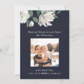 Blooming Joy Floral Weihnachten Double Foto Card (Rückseite)