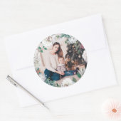 Blooming Joy Floral Weihnachts-Foto Sticker (Umschlag)