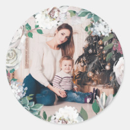 Blooming Joy Floral Weihnachts-Foto Sticker