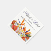 Blooming Joy-Tropical Blume Hochzeit nach Maß Serviette (Ecke)