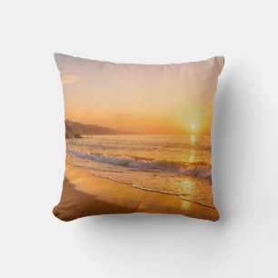 Blooming Lavender Field at Golden Sunset Provence Kissen