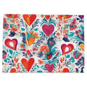 Blooming Liebe Zuneigungen Valentinstag Geschenkta Große Geschenktüte (Rückseite)