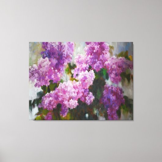 Blooming Lilac – Impressionist Spring Flowers Leinwanddruck (Vorderseite)